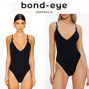 Bond-Eye Ring Elena Black One Piece Swimsuit OS 200$ NWT